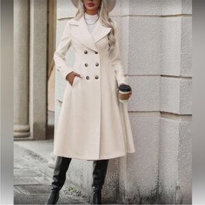 Rocawear Elegant Ivory Trench Coat